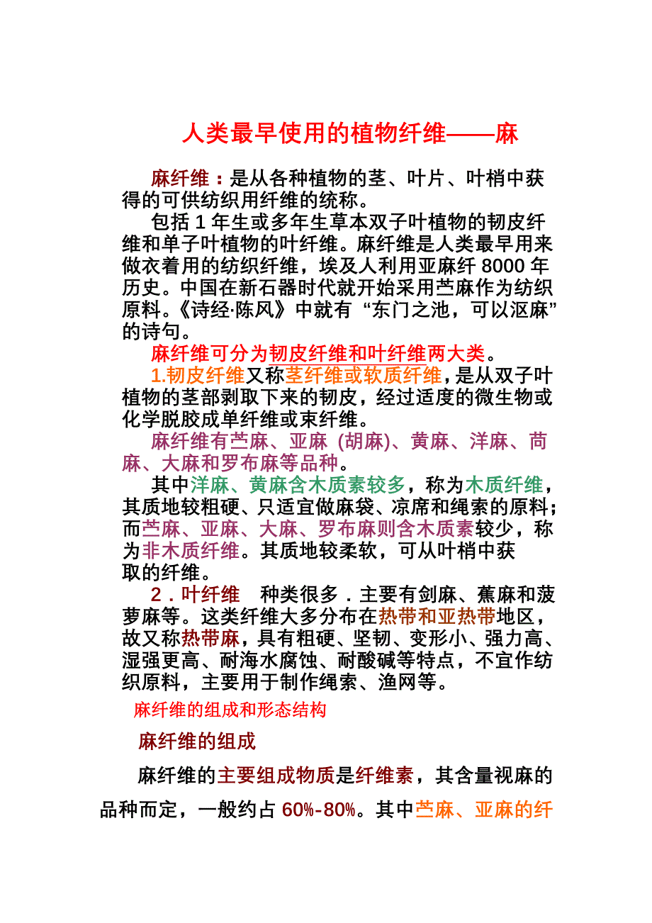人类最早使用的植物纤维麻_第1页