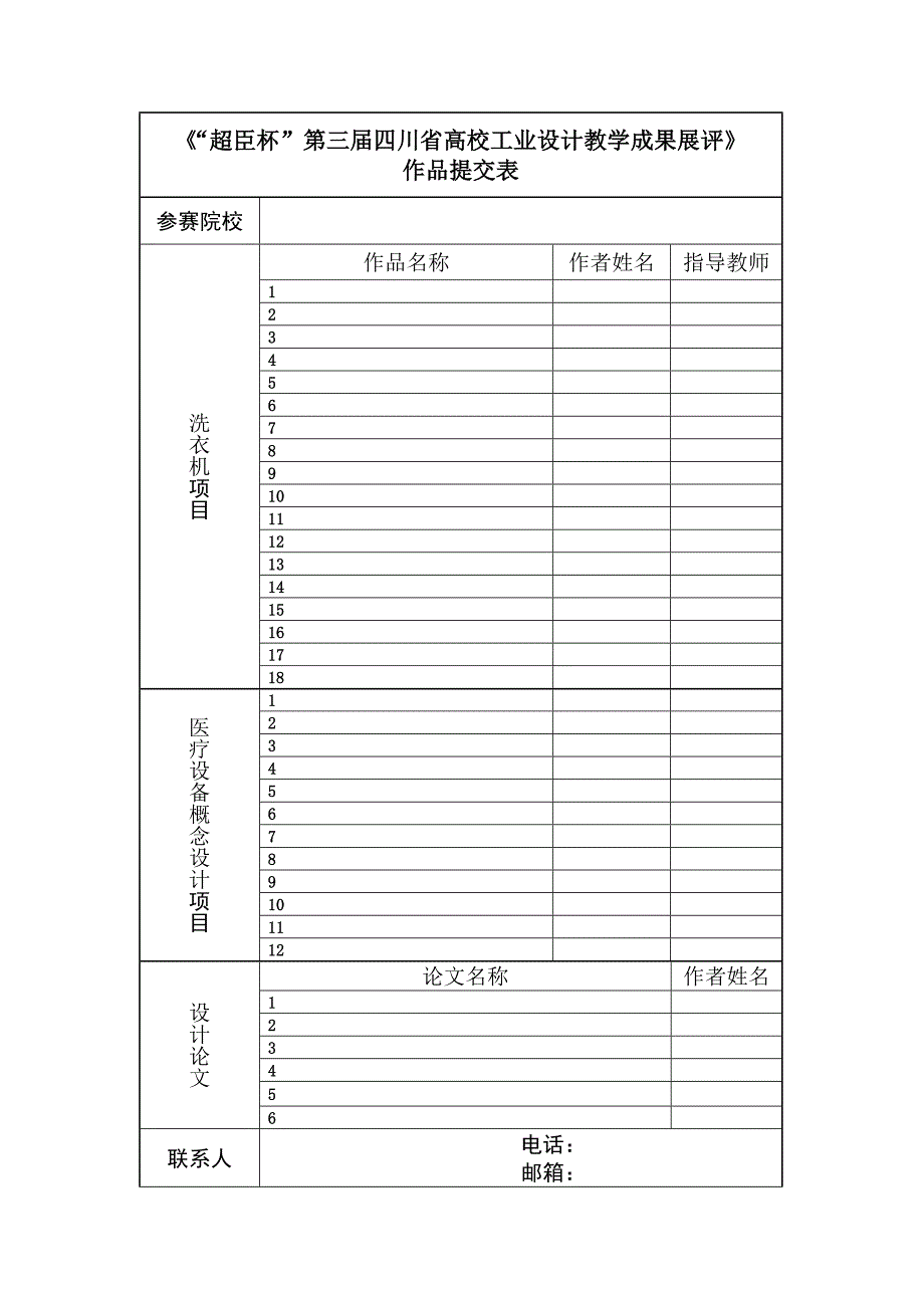 超臣杯第三届四川省高校工业设计教学成果展评参赛简章_第3页