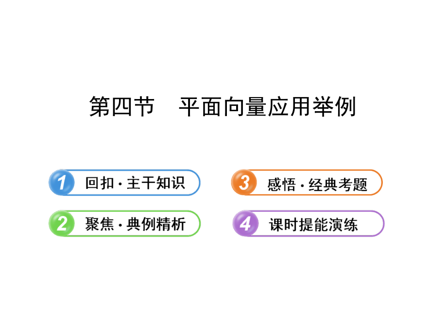 2013版高中全程复习方略配套课件：4.4平面向量应用举例(人教A版&#183;数学理)浙江专用_第1页