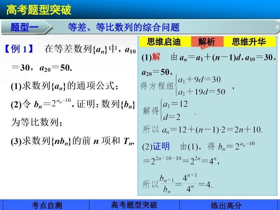 2015届高三数学北师大版(通用,理)总复习课件专题三  高考中的数列问题_第5页