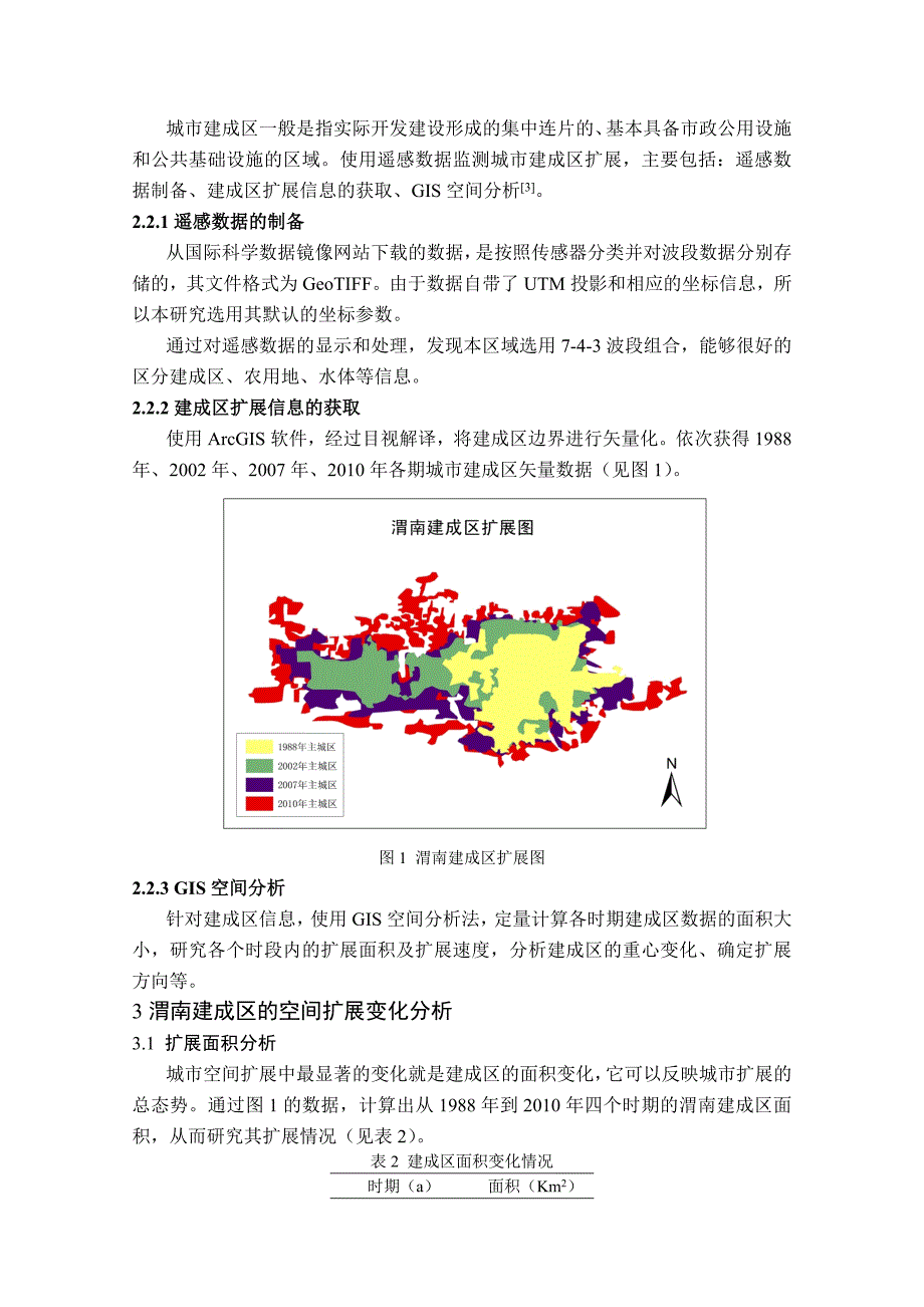 渭南建成区22年来的空间扩展分析_第2页