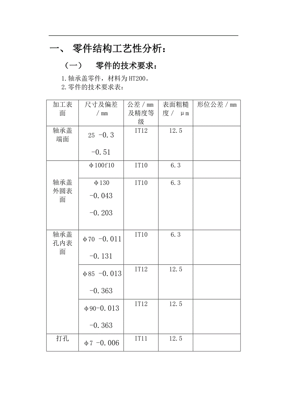 机械设计轴承端盖说明书_第1页