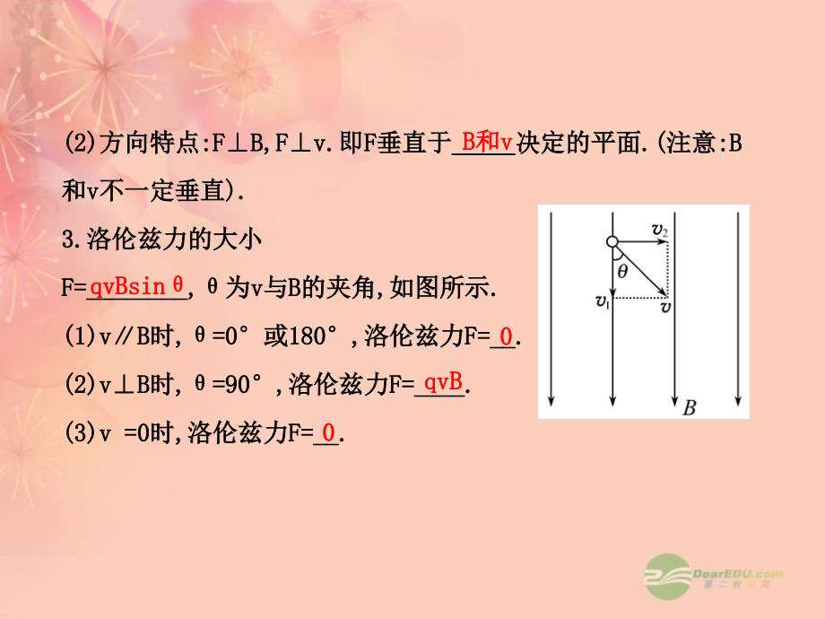 【全程复习方略】2013版高中物理 8.2.磁场对运动电荷的作用课件 沪科版_第3页