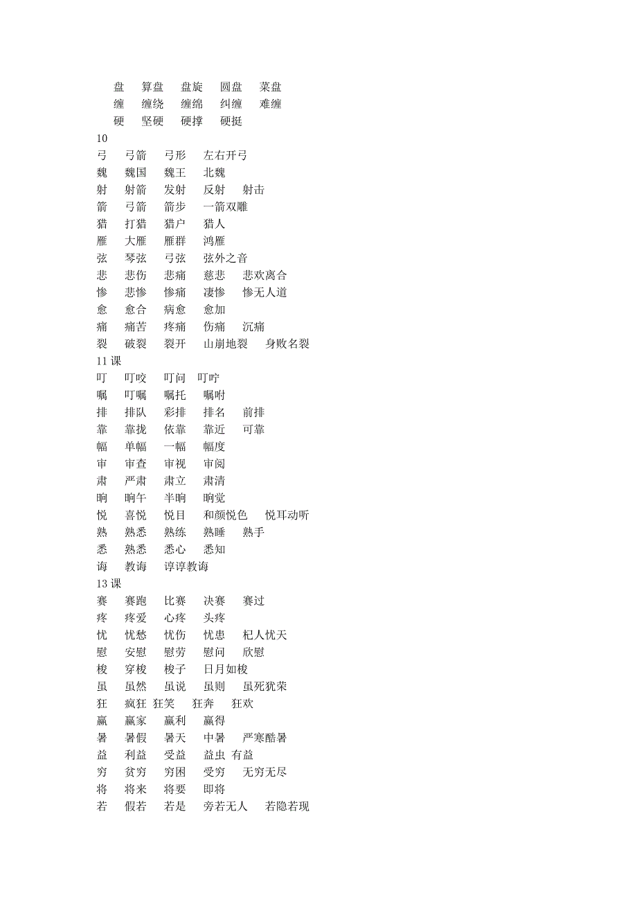 三下每课的生字组词_第3页