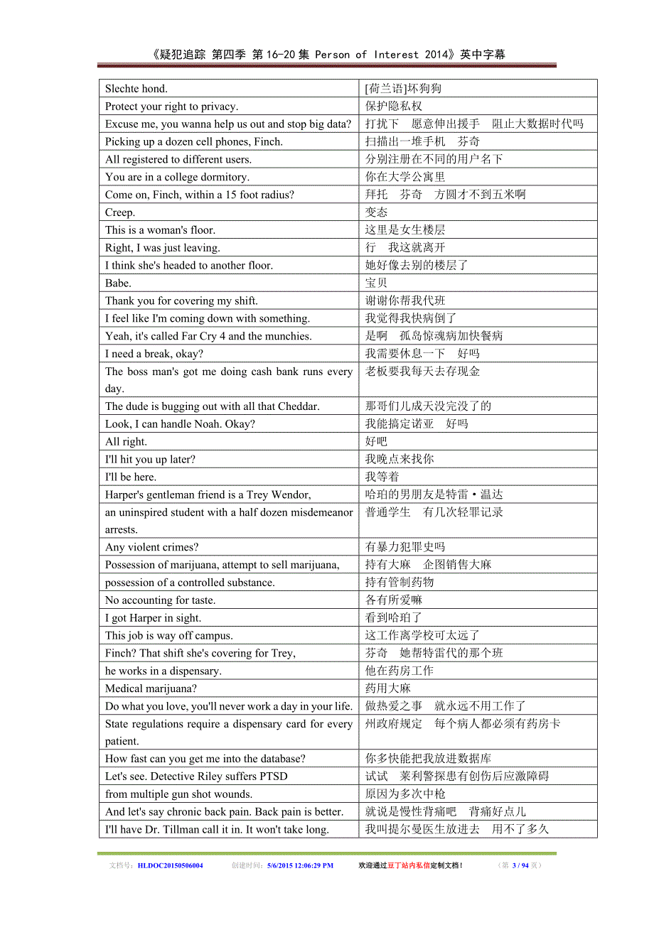 《疑犯追踪第四季第16-20集PersonofInterest2014》英中字幕_第3页