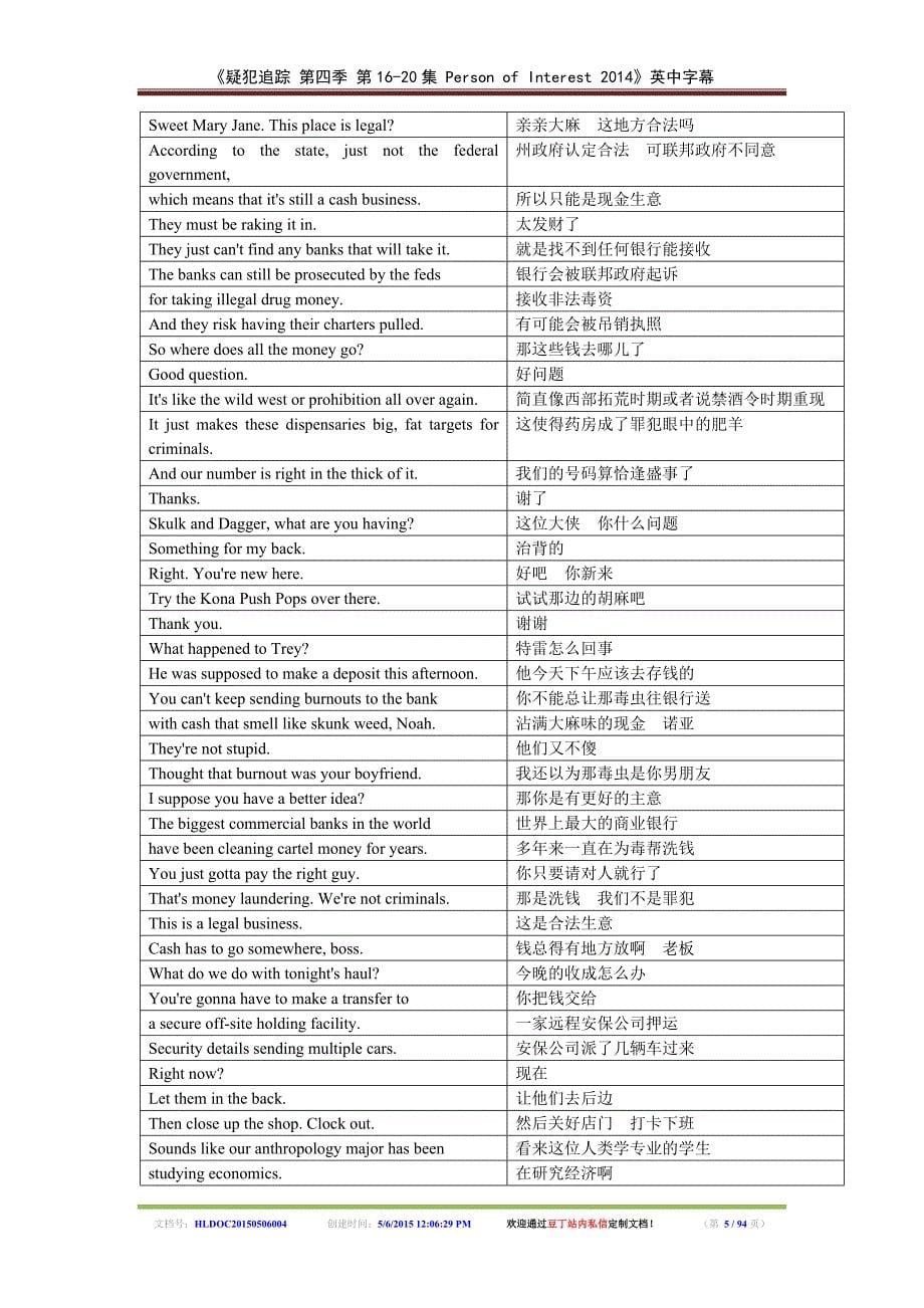 《疑犯追踪第四季第16-20集PersonofInterest2014》英中字幕_第5页