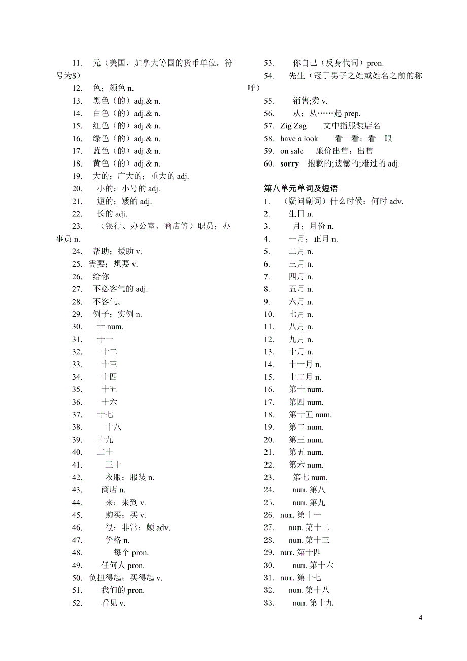 初中7-9年级英语单词表人教版_第4页
