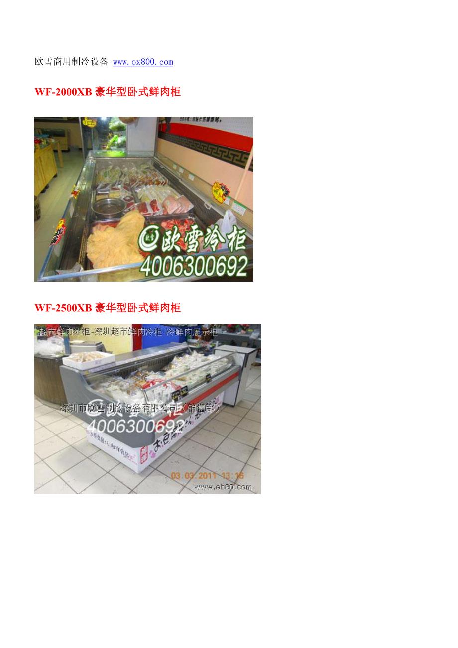 超市鲜肉保鲜柜种类和参数对照 (2)_第3页