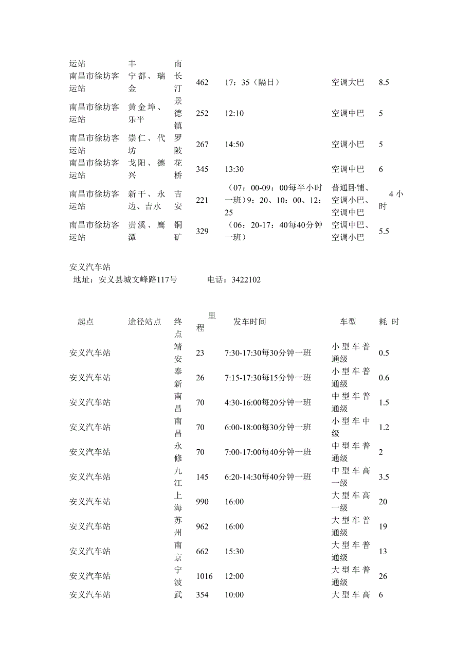 南昌长途汽车站客运时刻表_第2页