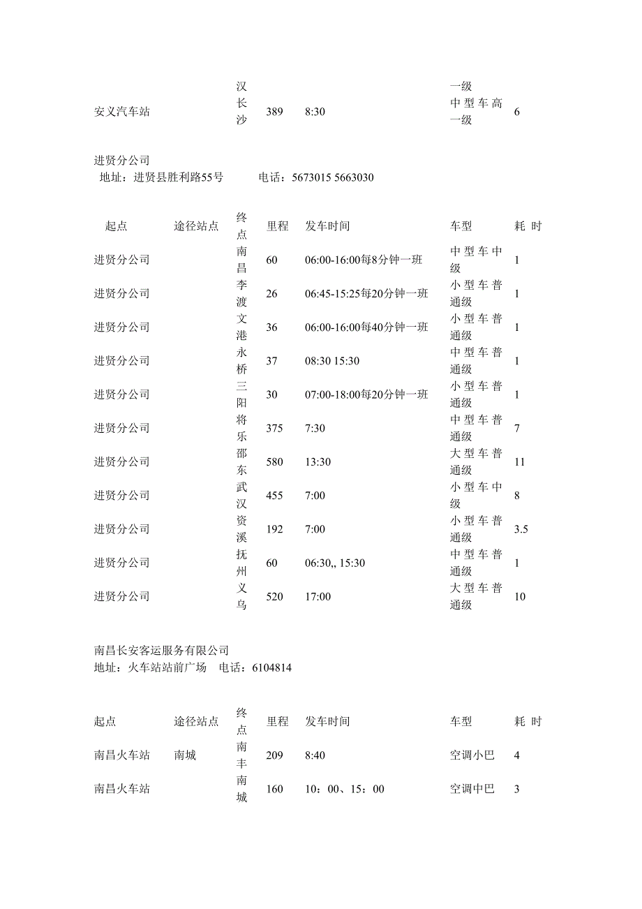 南昌长途汽车站客运时刻表_第3页