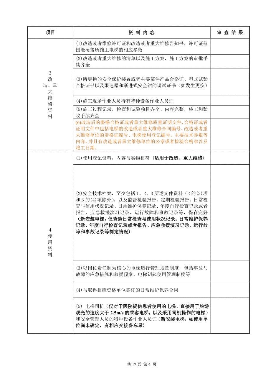 2014版电梯安装自检报告_第5页