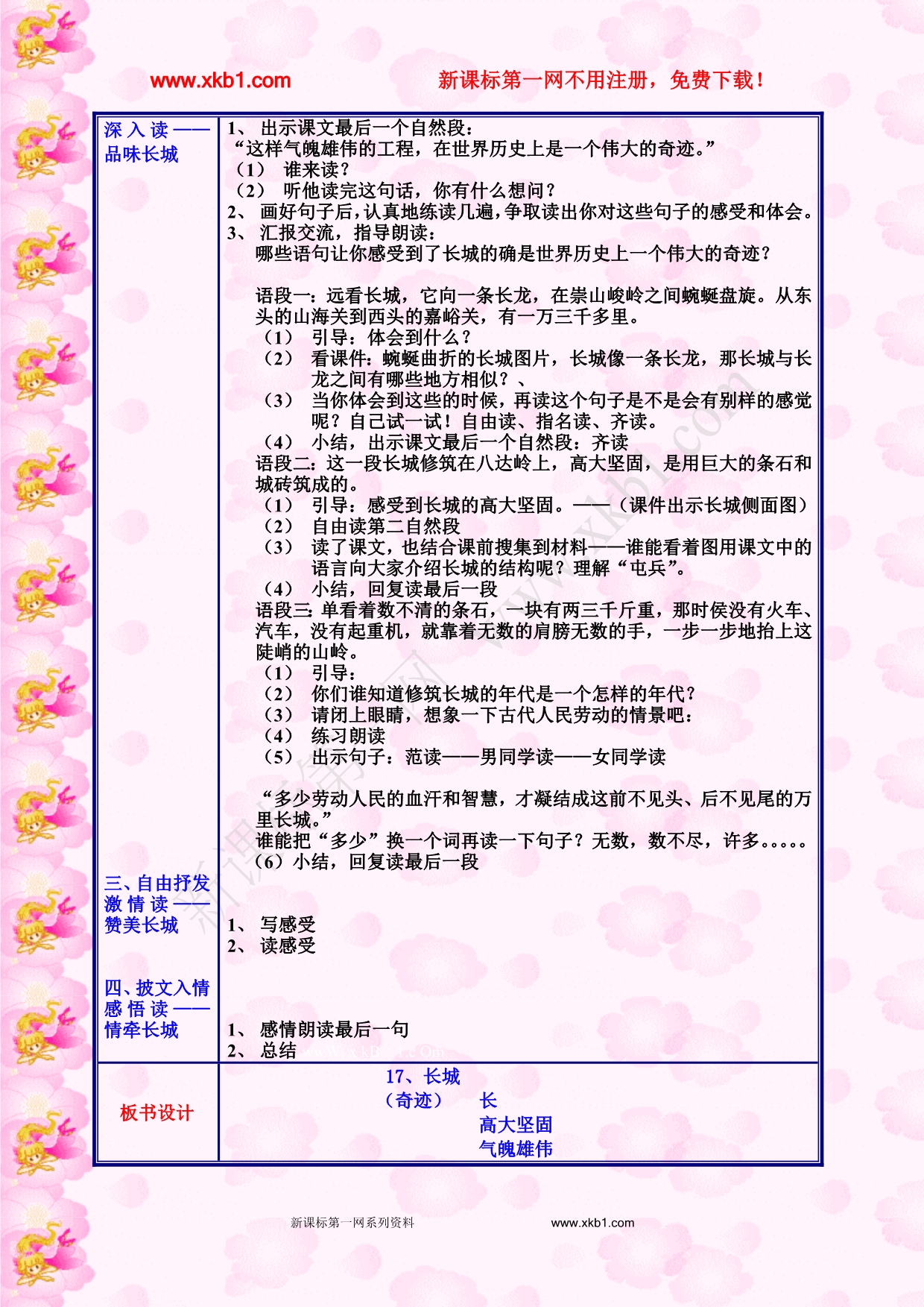 2015年人教版四年级上册语文第五单元教案_第4页