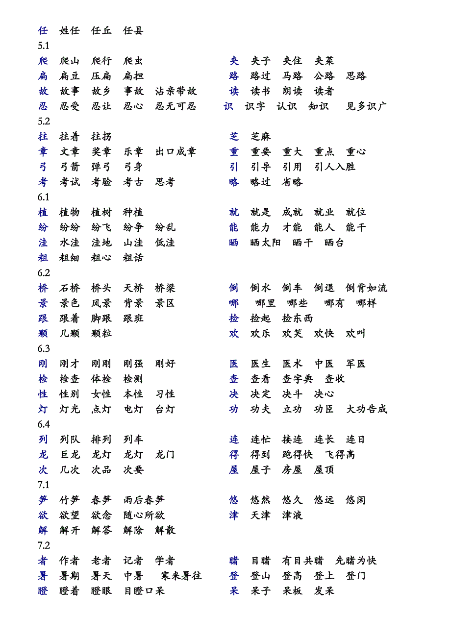 长春版语文二年级下生字组词_第3页