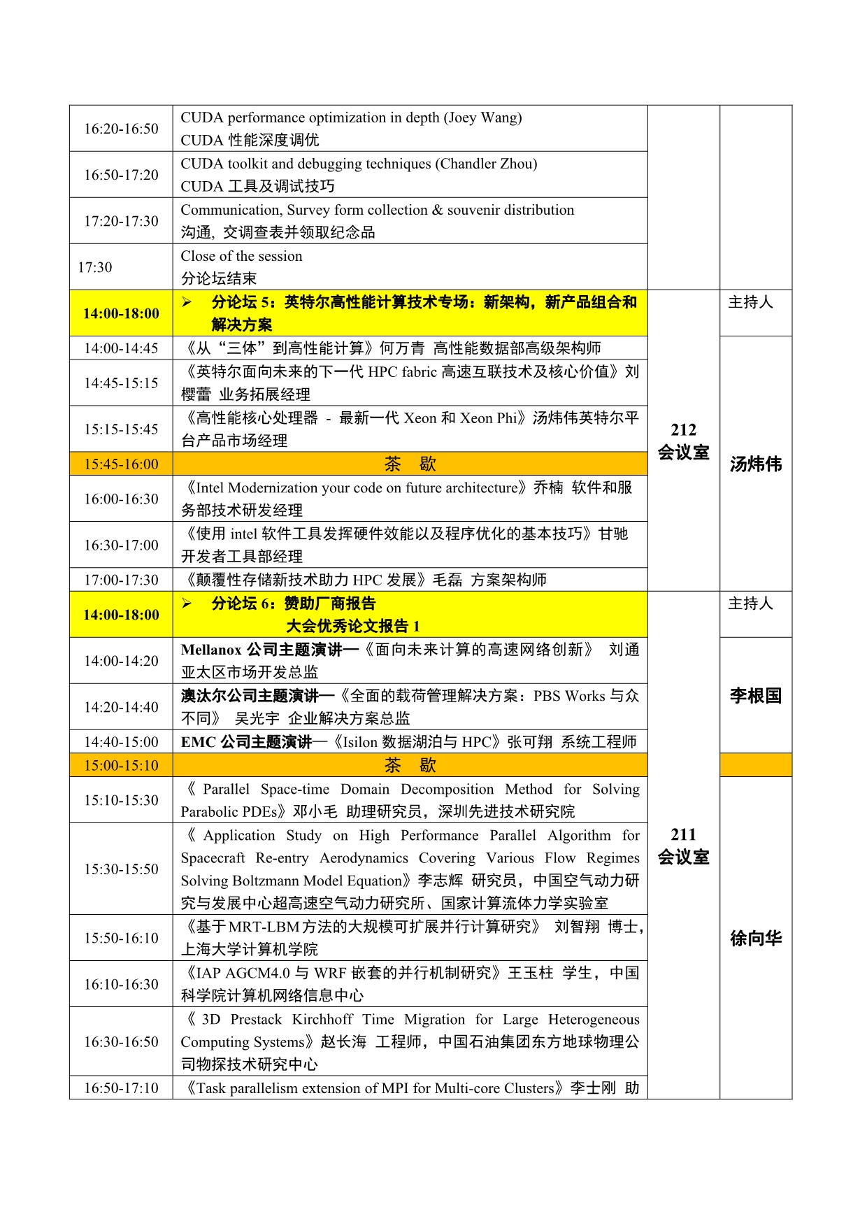 HPCChina2014大会日程_第3页