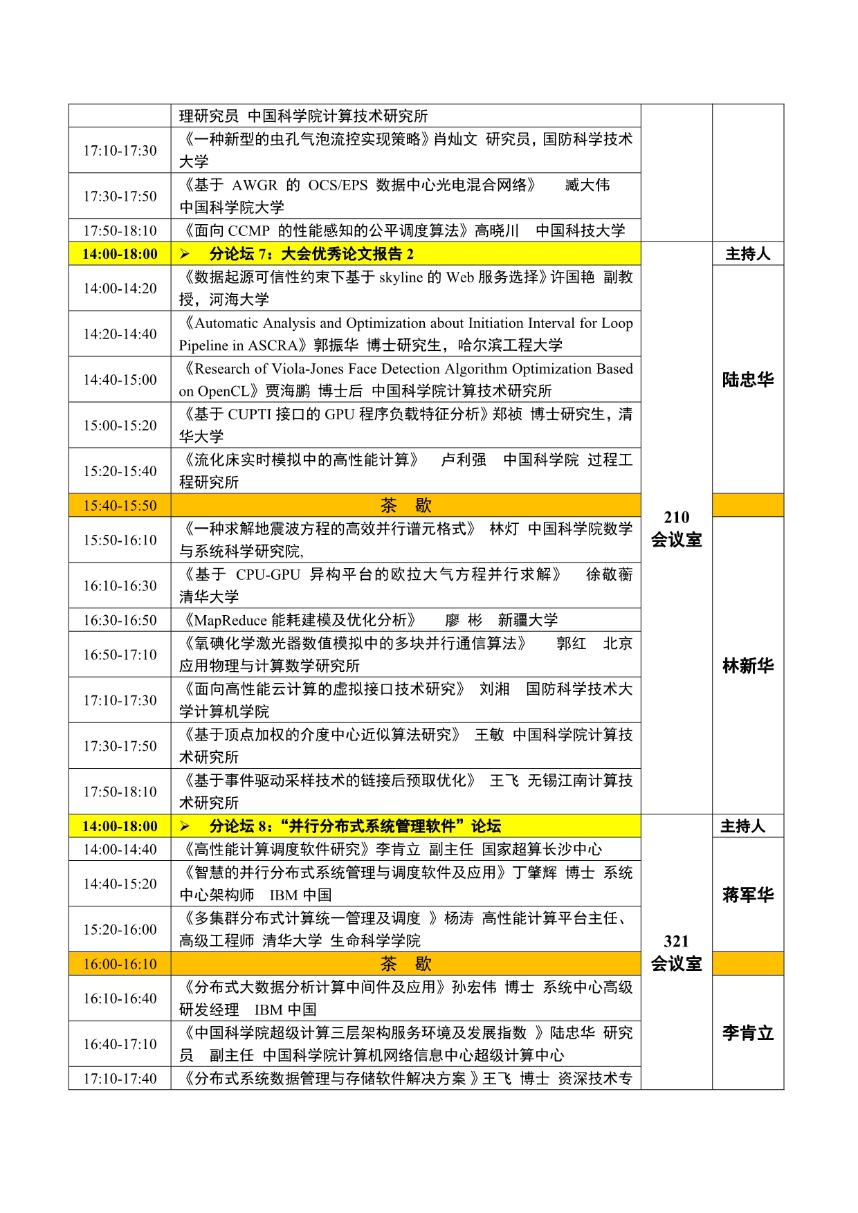 HPCChina2014大会日程_第4页