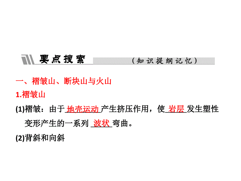 创新方案高考地理复习课件必修一第四章第二节山地的形成(新人教)_第4页