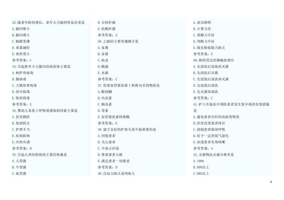 2014年全国护士执业资格考试《专业实务》重点考核试卷_第4页