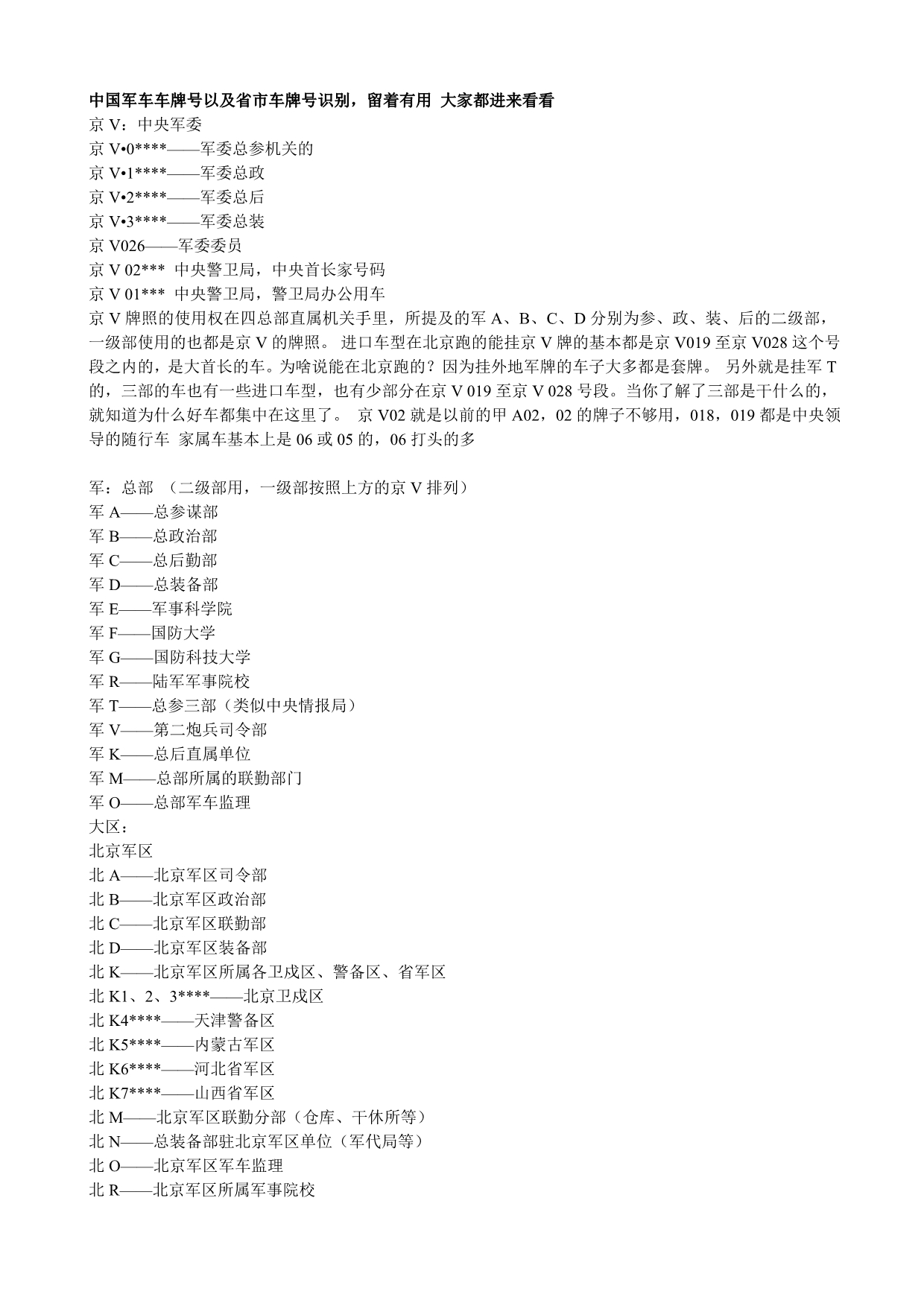 各省市车牌号和军车号识别_第1页