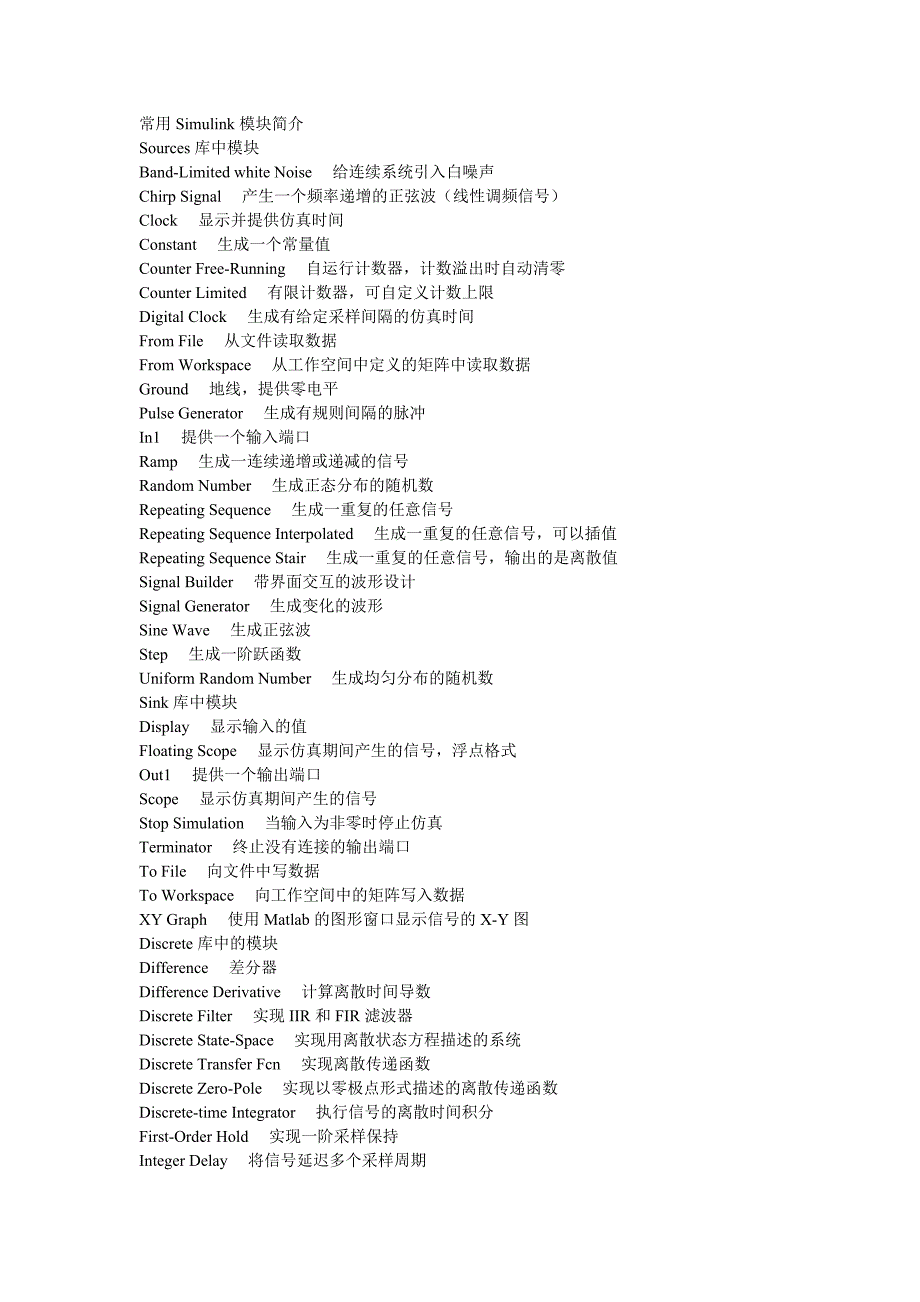 常用Simulink模块简介_第1页