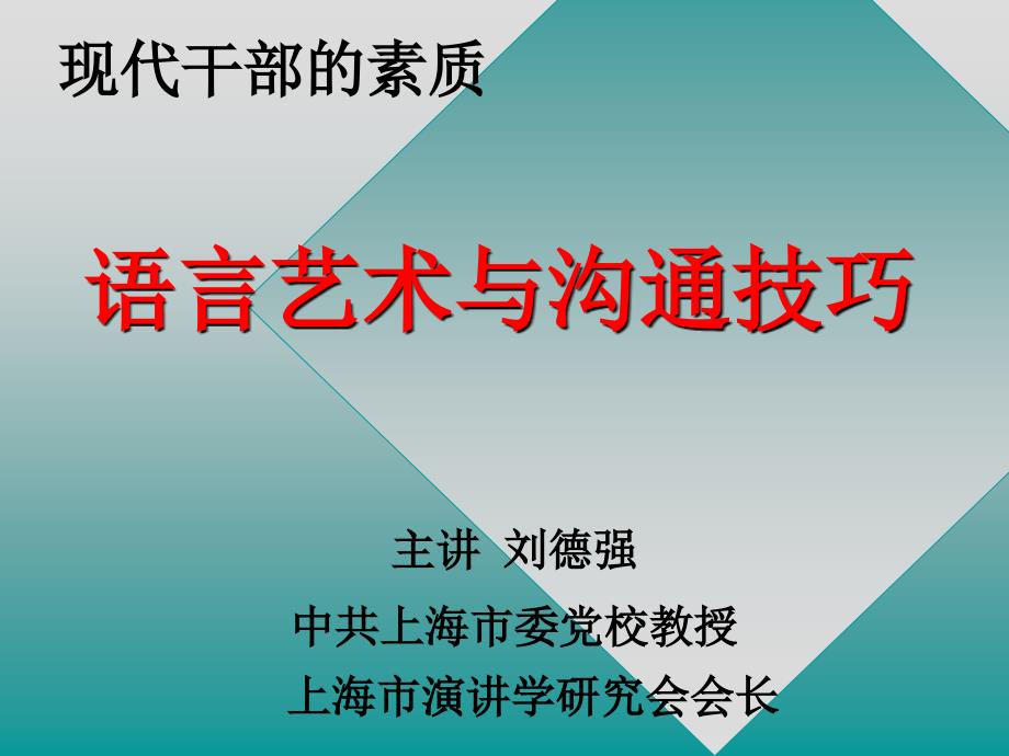 0809语言艺术与沟通技巧板块提纲纲48页_第1页