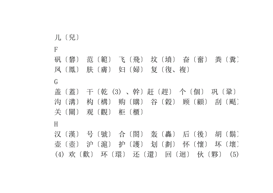 汉字简化字繁体字对照表_第3页