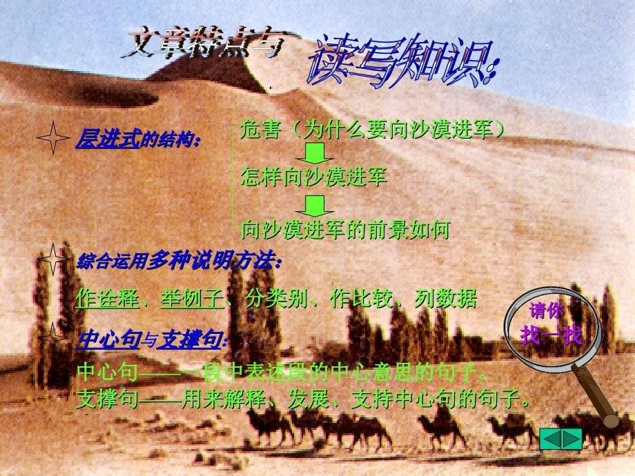 初中语文初二语文向沙漠进军3_第5页