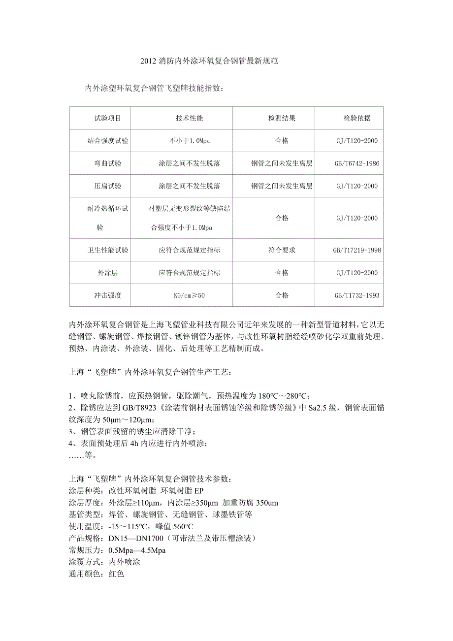 2012消防内外涂环氧复合钢管最新规范_第1页