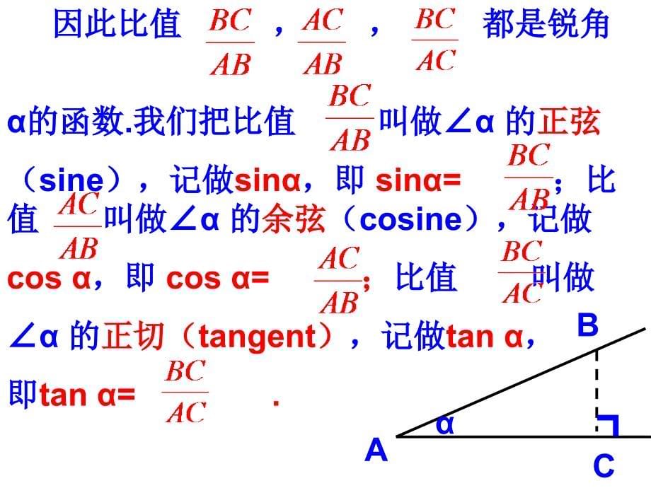 初三数学 1.1 锐角三角函数(1)课件_第5页