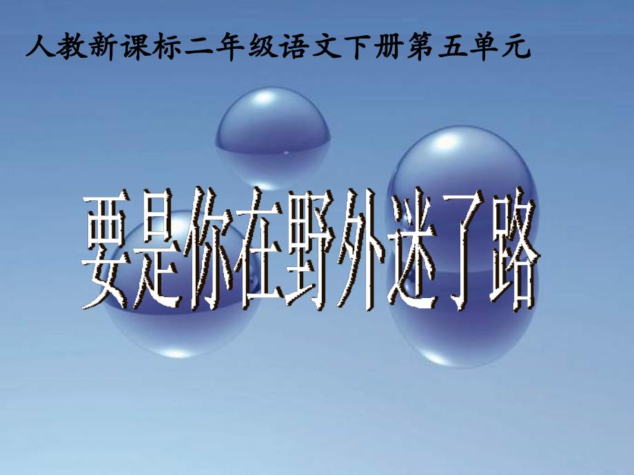 人教新课标二年级语文下册《要是你在野外迷了路》PPT课件_第1页