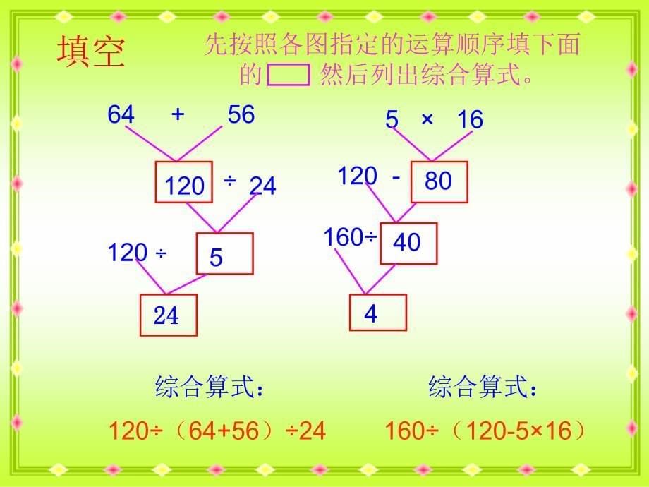 人教版数学四下《含有括号的四则运算》PPT课件1_第5页