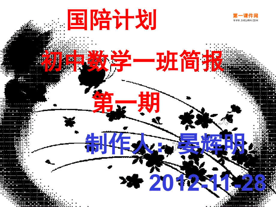 国陪计划初中数学一班简报_第1页