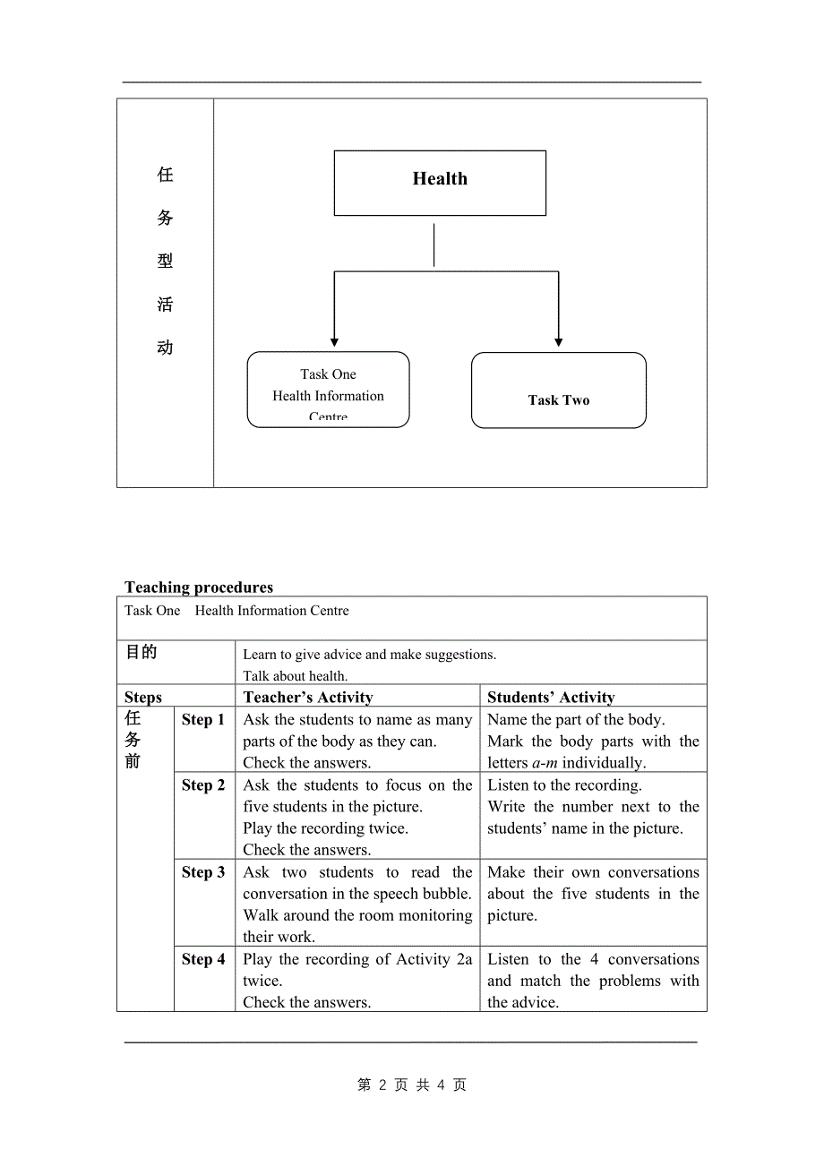 人教新课标英语八年级上册 unit2 教案_第2页