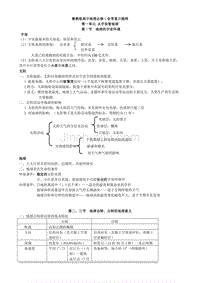 鲁教版高中地理必修1会考复习提纲