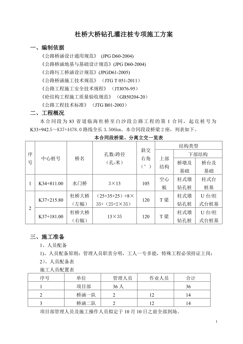 杜桥大桥钻孔灌注桩施工方案_第1页