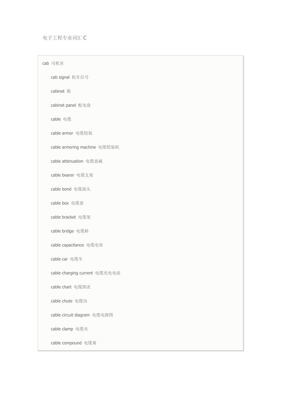 电子工程专业词汇C_第1页