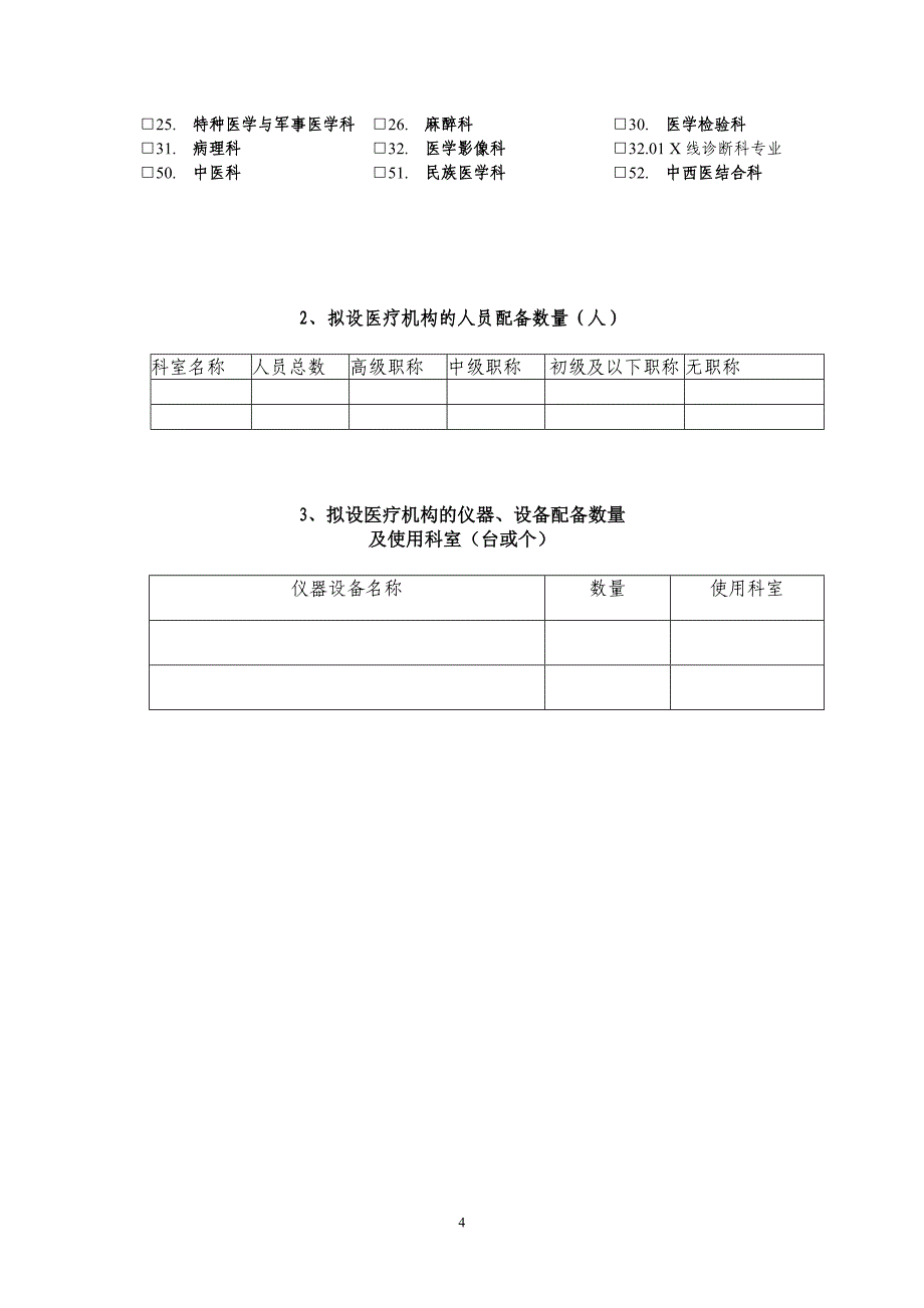 医疗机构设置审批须知_第4页