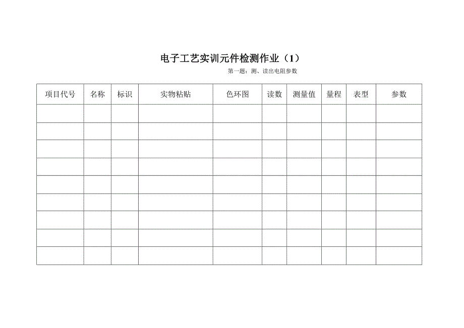 电子工艺实训元件检测作业33_第1页