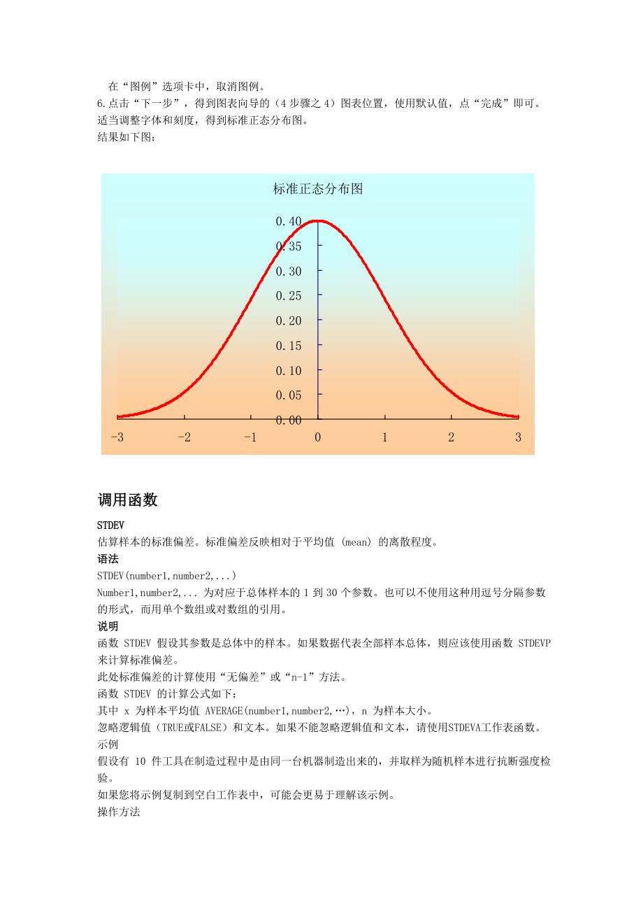 Excel有关正态分布函数和曲线图_第3页