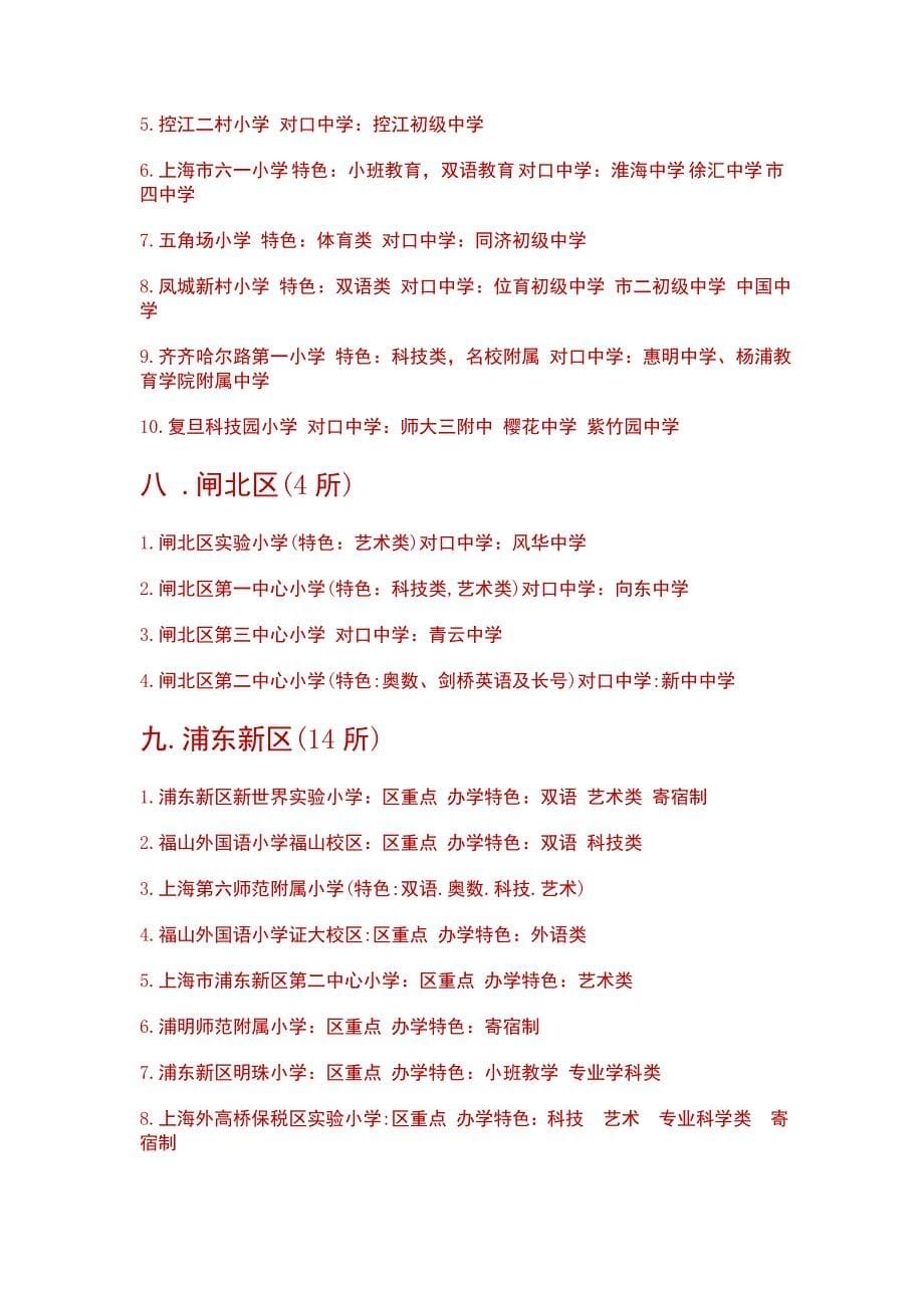 2013年上海市重点小学列表(网络资料仅供参考)_第5页
