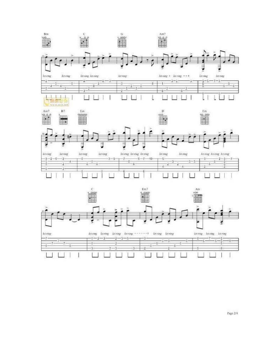天空之城吉他谱(简单版复杂版原版带前奏)_第4页