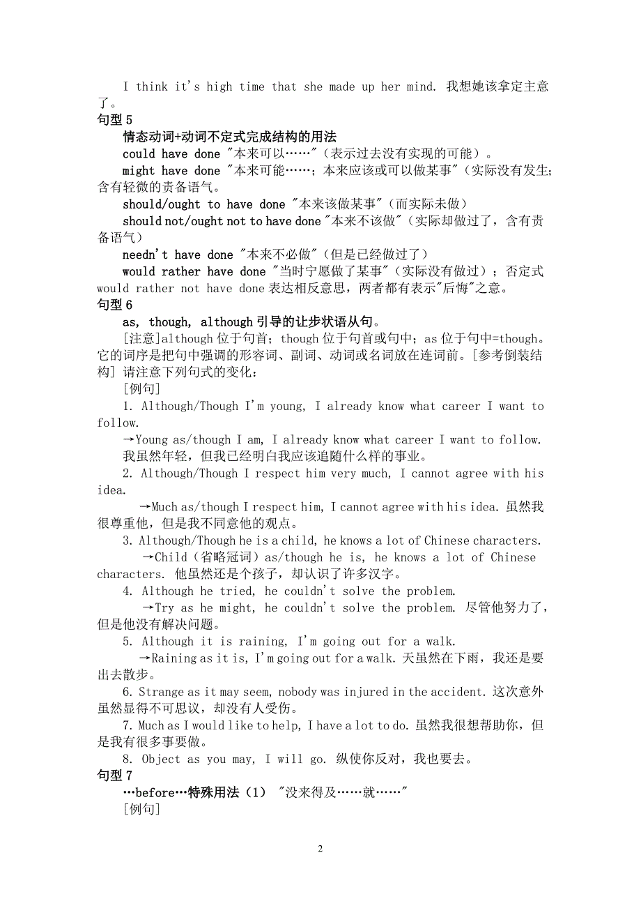 高考英语必考60个重要句型精讲_第2页