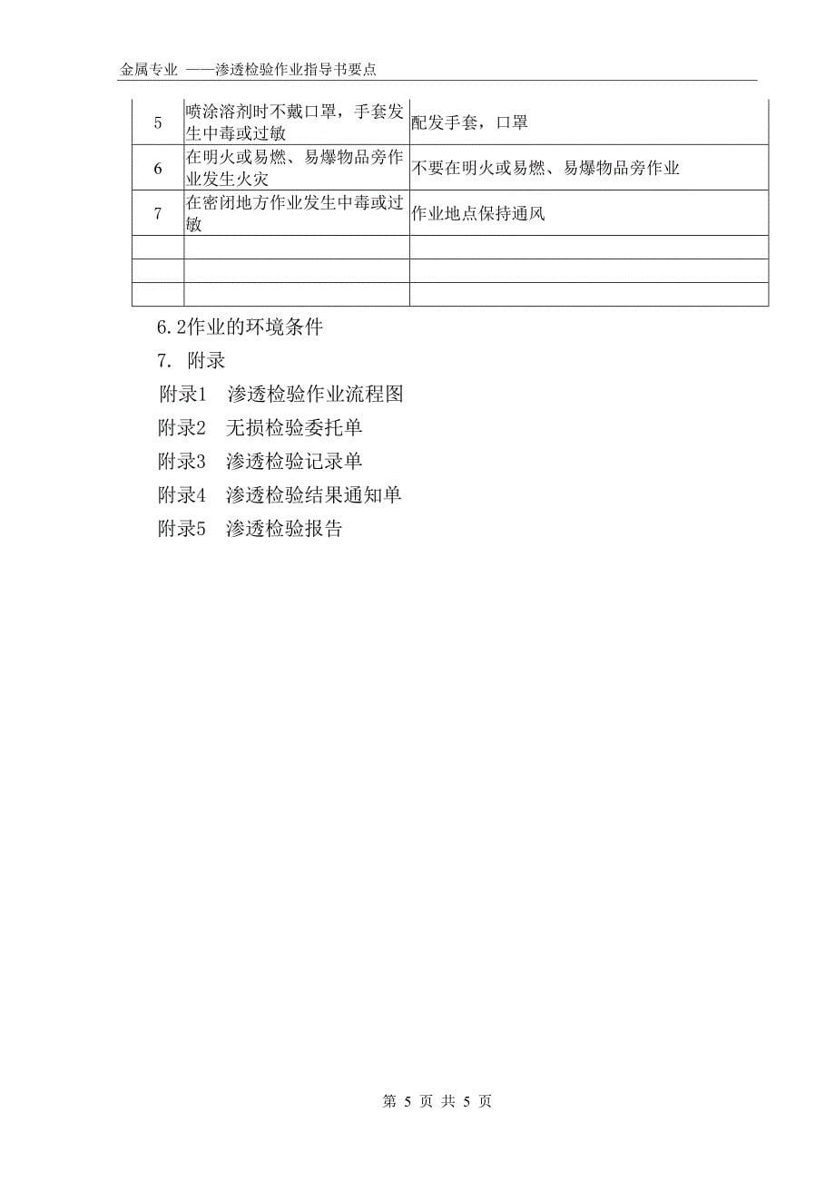 渗透检验作业指导书(规范)_第5页