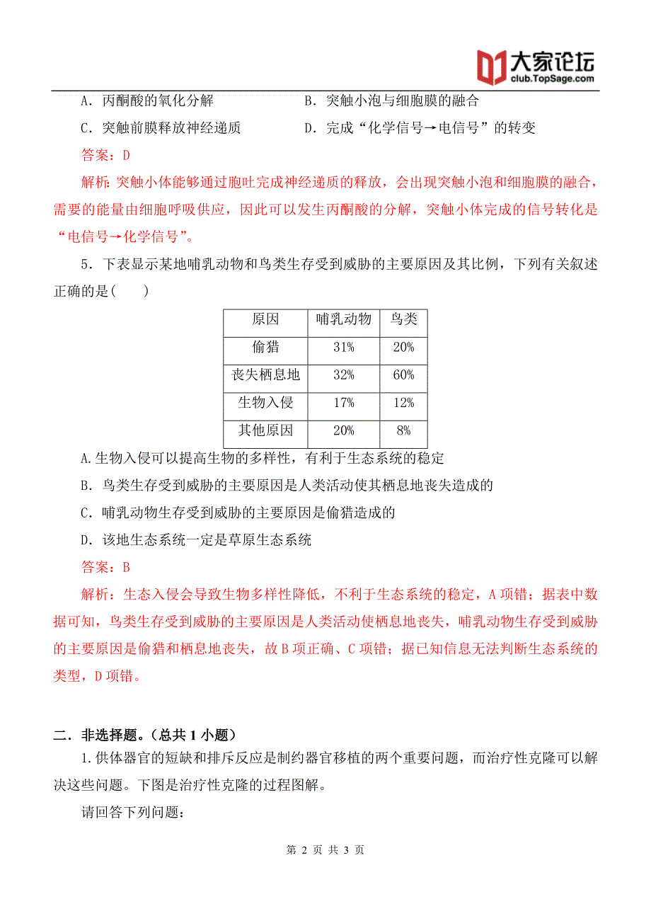 【两年经典双基题】2015届高三一轮生物(通用版)复习试题15_第2页