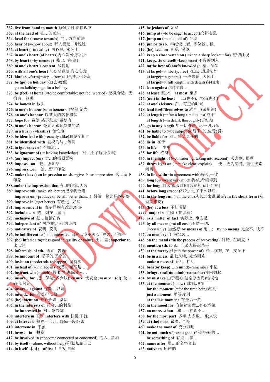 目前最完整的考研英语高频词汇(超棒)_第5页