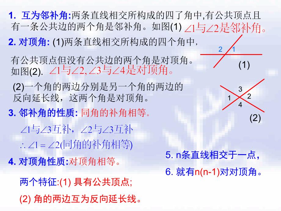 新课改人教版七(下)第五章相交线与平行线复习课件 (2)_第3页