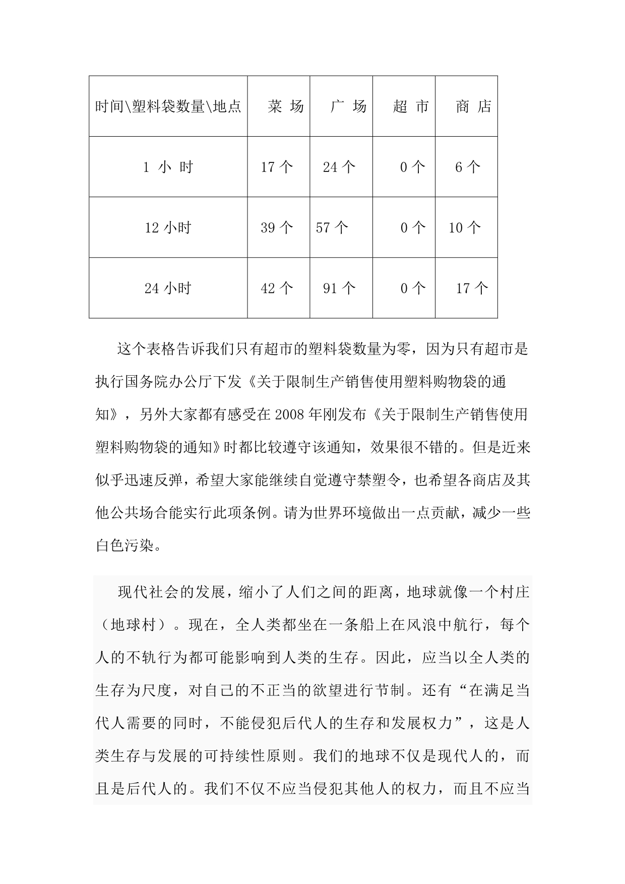 塑料袋使用情况的调查报告_第3页