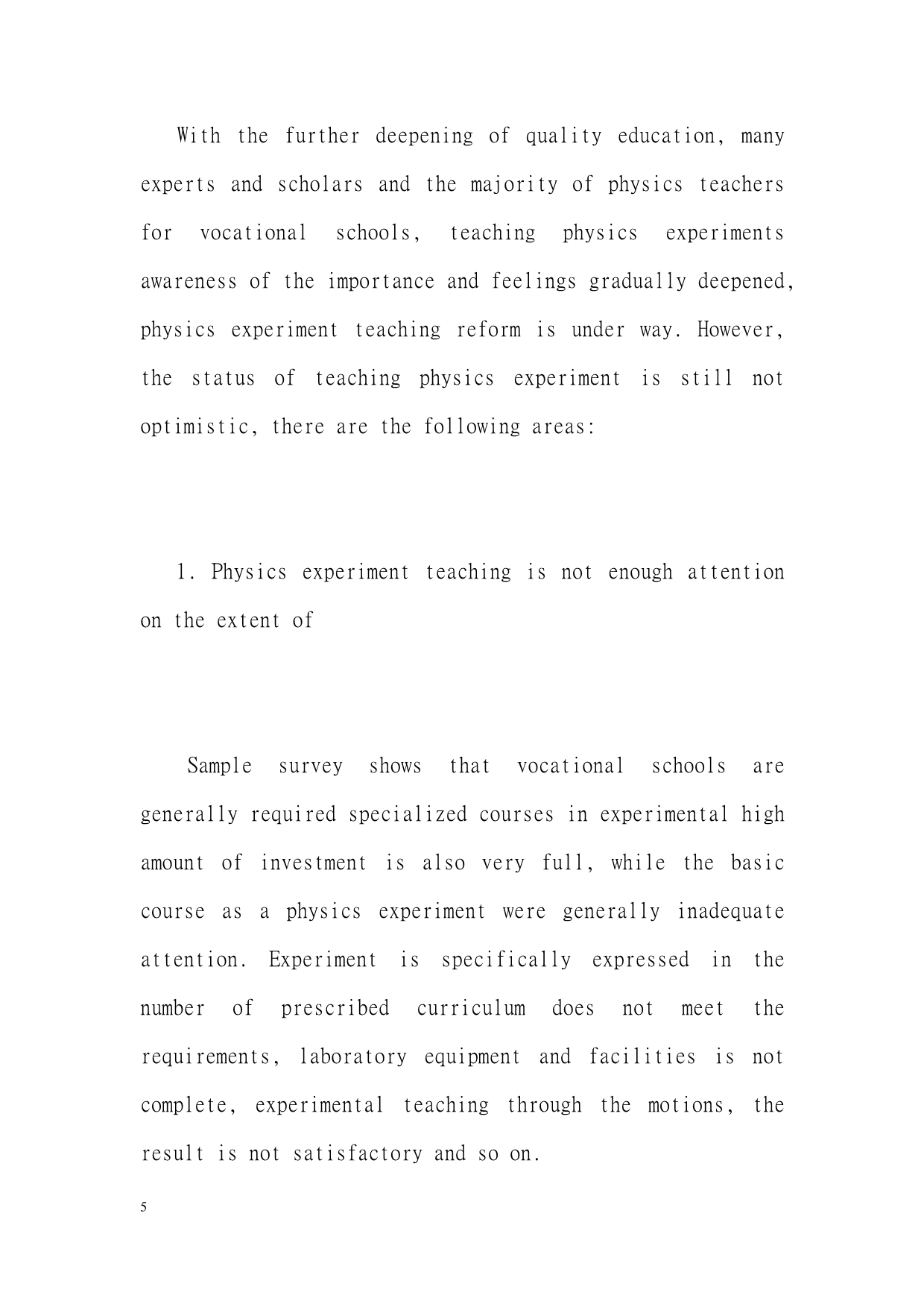 On the vocational school physics experiment teaching reform-毕业论文翻译_第5页