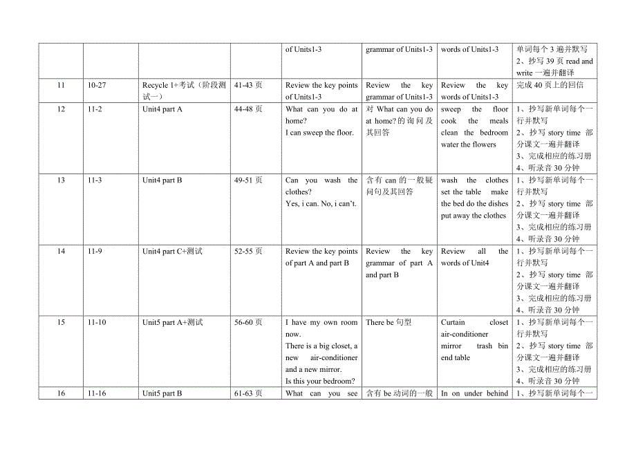 2013-2014教学计划五同步牟龙_第3页