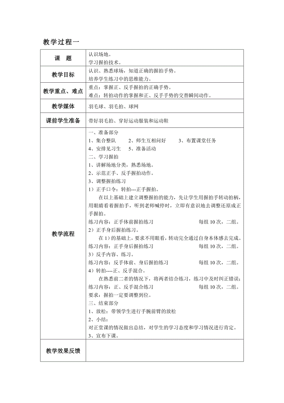 郯城职教中心羽毛球教学计划_第4页