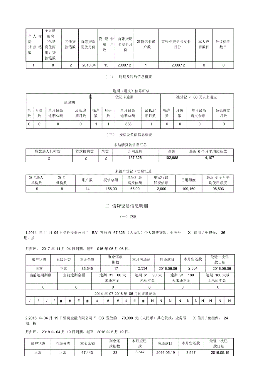 个人信用报告(银行专业版)样本-副本-2_第2页